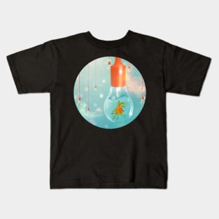 Light Bulbs and Goldfish Kids T-Shirt